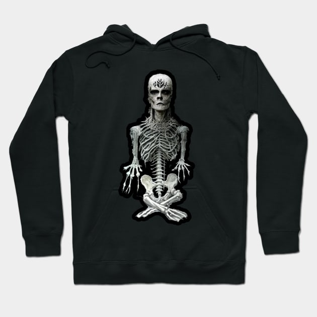 BlackMetal Homunculus Skeleton Artwork Hoodie by maxdax